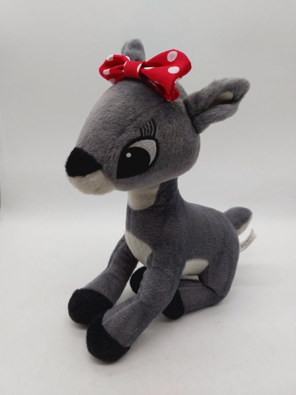 Rudolph the red nosed reindeer plush Gray Girl Stuffed 10" Sitting